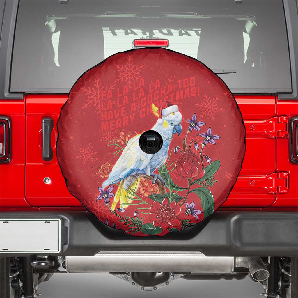 Merry Cocka-mas Spare Tire Cover Australia Christmas Red Art - Aussie Hoodie