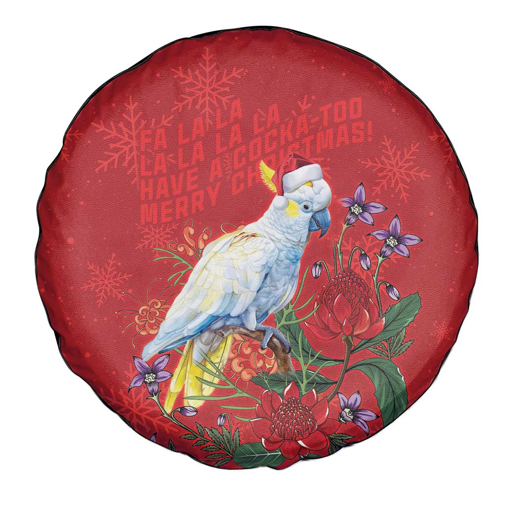 Merry Cocka-mas Spare Tire Cover Australia Christmas Red Art - Aussie Hoodie