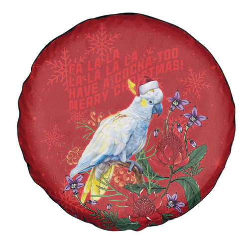 Merry Cocka-mas Spare Tire Cover Australia Christmas Red Art - Aussie Hoodie