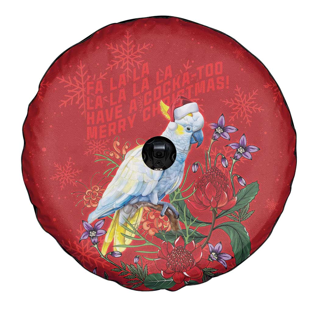 Merry Cocka-mas Spare Tire Cover Australia Christmas Red Art - Aussie Hoodie