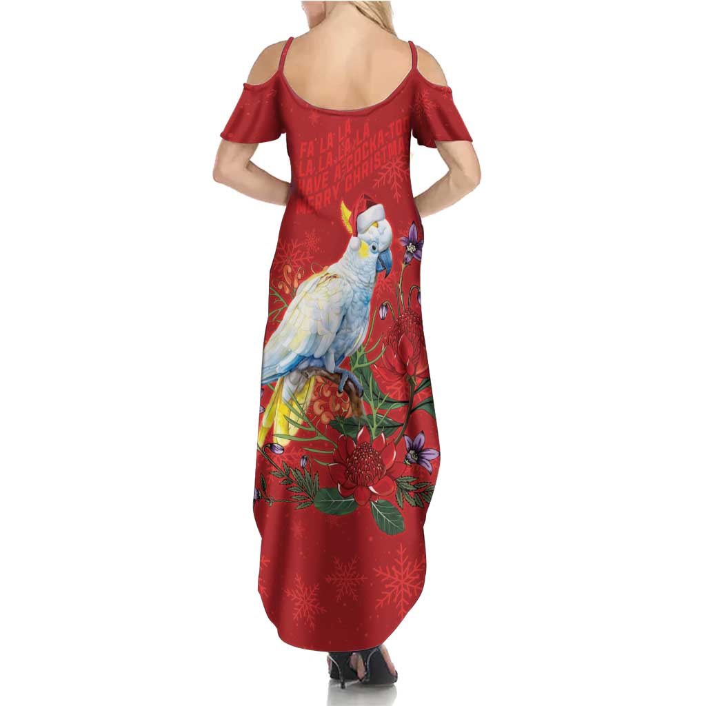 Merry Cocka-mas Summer Maxi Dress Australia Christmas Red Art - Aussie Hoodie
