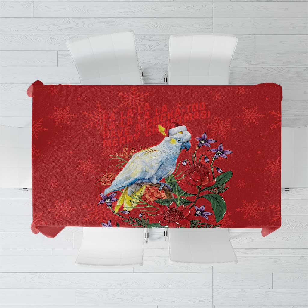 Merry Cocka-mas Tablecloth Australia Christmas Red Art - Aussie Hoodie