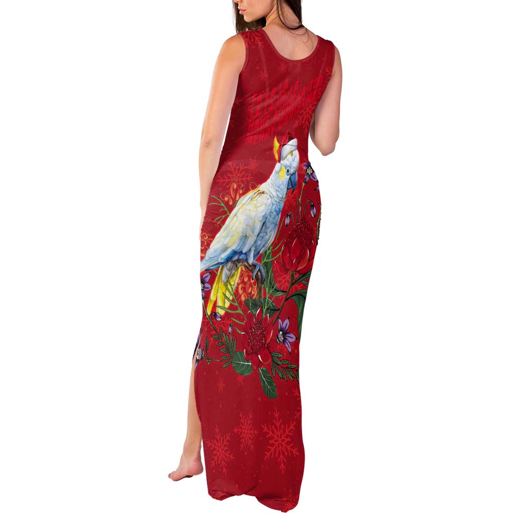 Merry Cocka-mas Tank Maxi Dress Australia Christmas Red Art - Aussie Hoodie