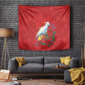 Merry Cocka-mas Tapestry Australia Christmas Red Art - Aussie Hoodie