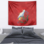 Merry Cocka-mas Tapestry Australia Christmas Red Art - Aussie Hoodie