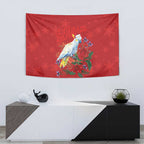 Merry Cocka-mas Tapestry Australia Christmas Red Art - Aussie Hoodie