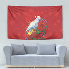 Merry Cocka-mas Tapestry Australia Christmas Red Art - Aussie Hoodie