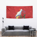 Merry Cocka-mas Tapestry Australia Christmas Red Art - Aussie Hoodie