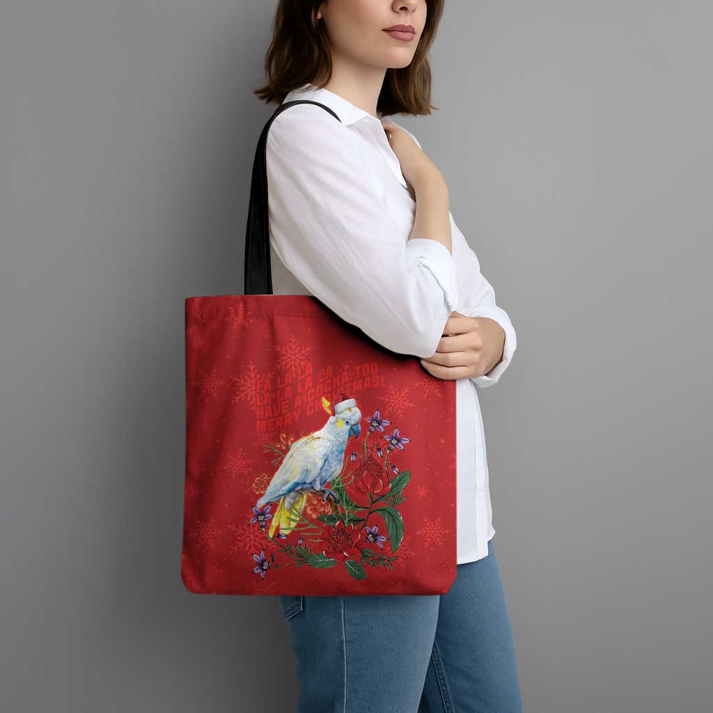 Merry Cocka-mas Tote Bag Australia Christmas Red Art - Aussie Hoodie