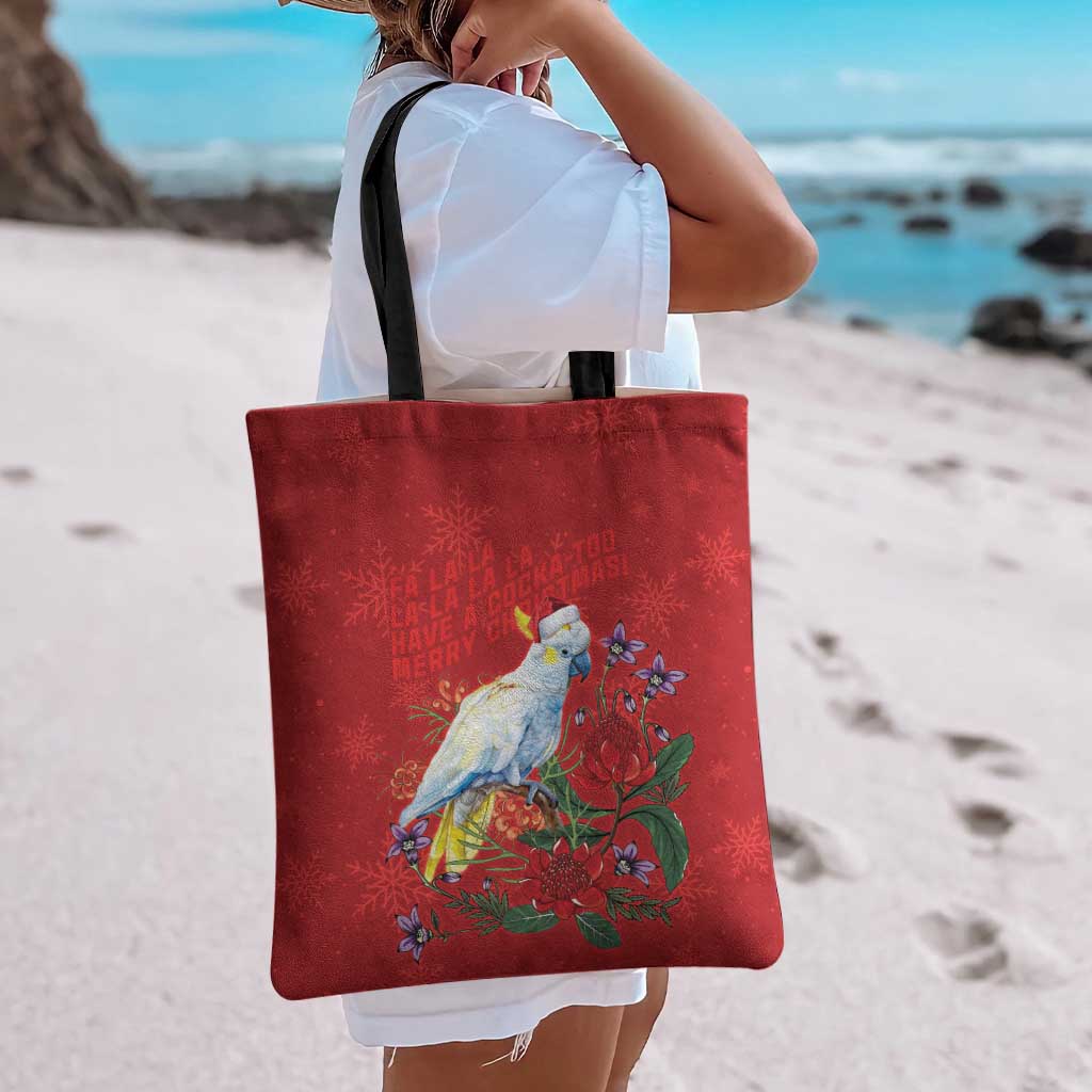 Merry Cocka-mas Tote Bag Australia Christmas Red Art - Aussie Hoodie