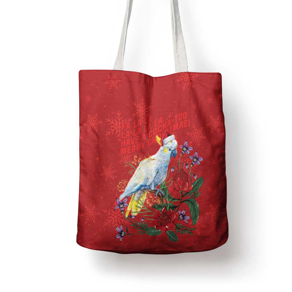 Merry Cocka-mas Tote Bag Australia Christmas Red Art - Aussie Hoodie