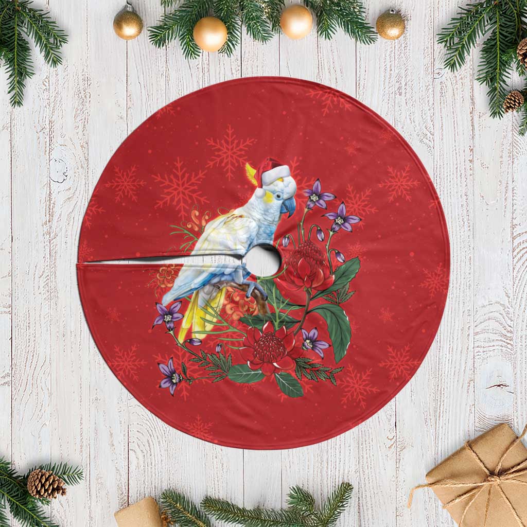 Merry Cocka-mas Tree Skirt Australia Christmas Red Art - Aussie Hoodie