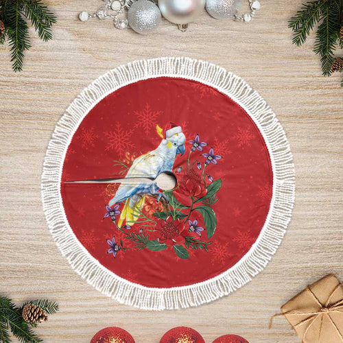 Merry Cocka-mas Tree Skirt Australia Christmas Red Art - Aussie Hoodie
