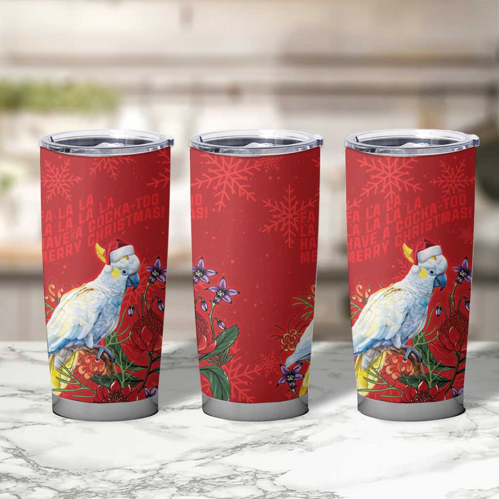 Merry Cocka-mas Tumbler Cup Australia Christmas Red Art - Aussie Hoodie