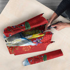 Merry Cocka-mas Umbrella Australia Christmas Red Art - Aussie Hoodie