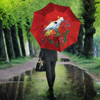 Merry Cocka-mas Umbrella Australia Christmas Red Art - Aussie Hoodie