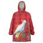 Merry Cocka-mas Wearable Blanket Hoodie Australia Christmas Red Art - Aussie Hoodie