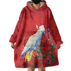Merry Cocka-mas Wearable Blanket Hoodie Australia Christmas Red Art - Aussie Hoodie
