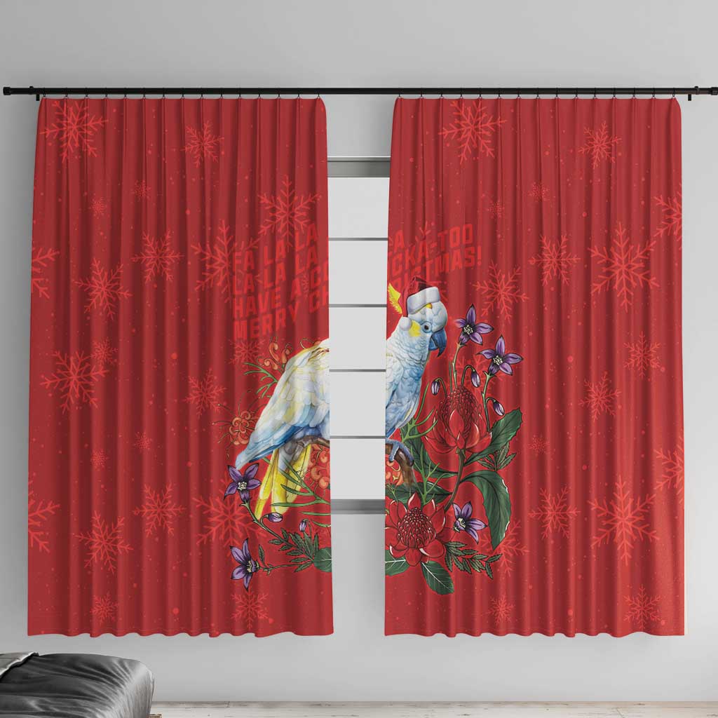 Merry Cocka-mas Window Curtain Australia Christmas Red Art - Aussie Hoodie