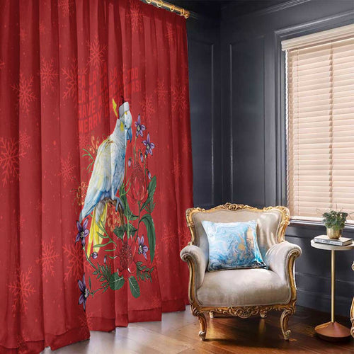 Merry Cocka-mas Window Curtain Australia Christmas Red Art - Aussie Hoodie