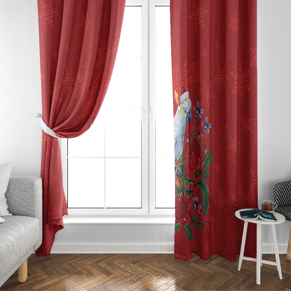 Merry Cocka-mas Window Curtain Australia Christmas Red Art - Aussie Hoodie