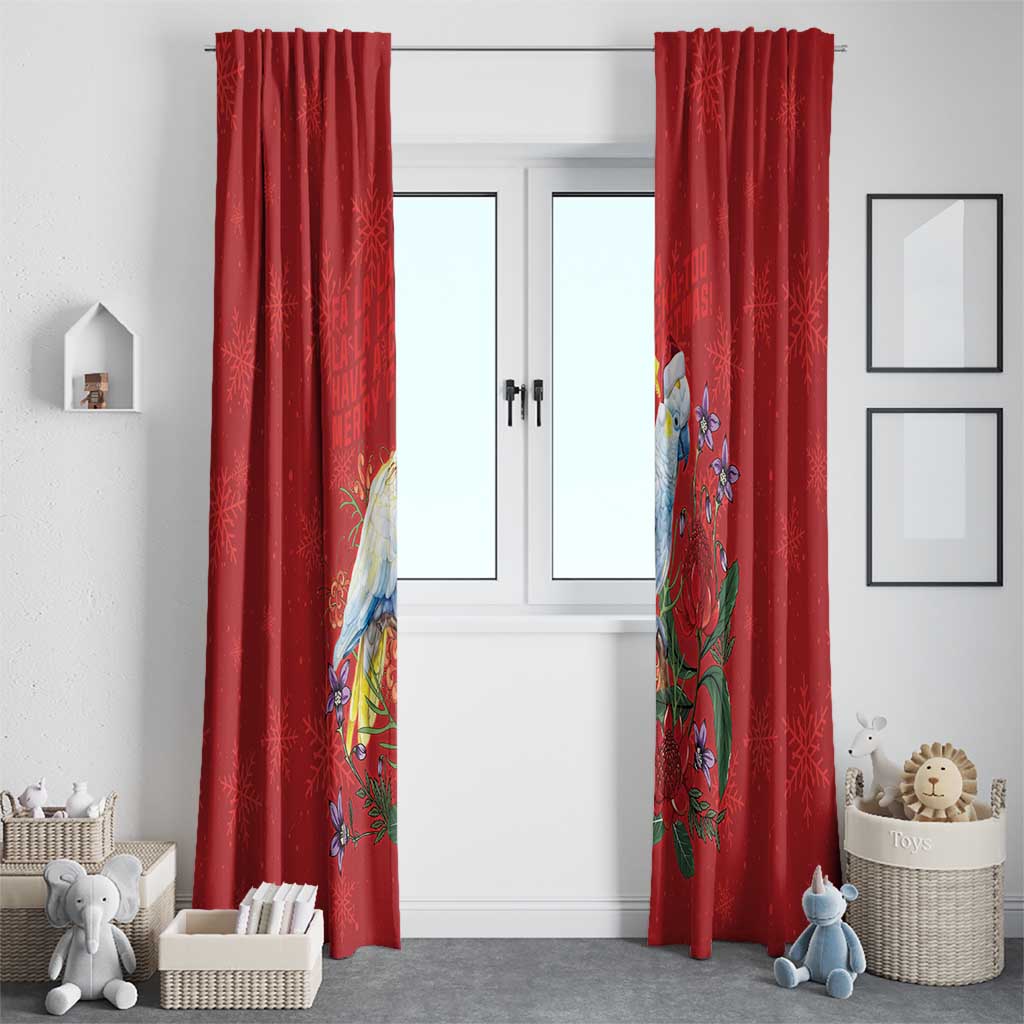 Merry Cocka-mas Window Curtain Australia Christmas Red Art - Aussie Hoodie