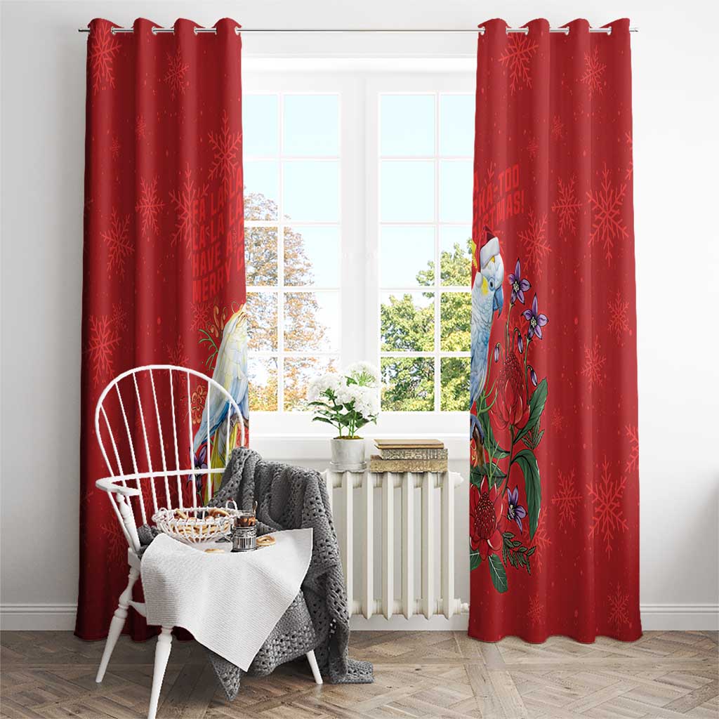 Merry Cocka-mas Window Curtain Australia Christmas Red Art - Aussie Hoodie