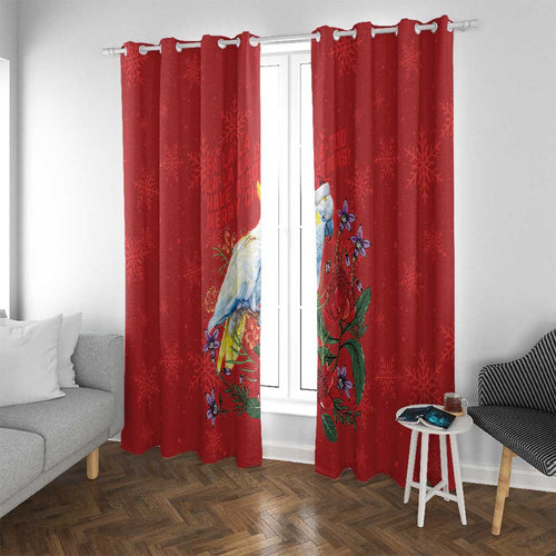 Merry Cocka-mas Window Curtain Australia Christmas Red Art - Aussie Hoodie