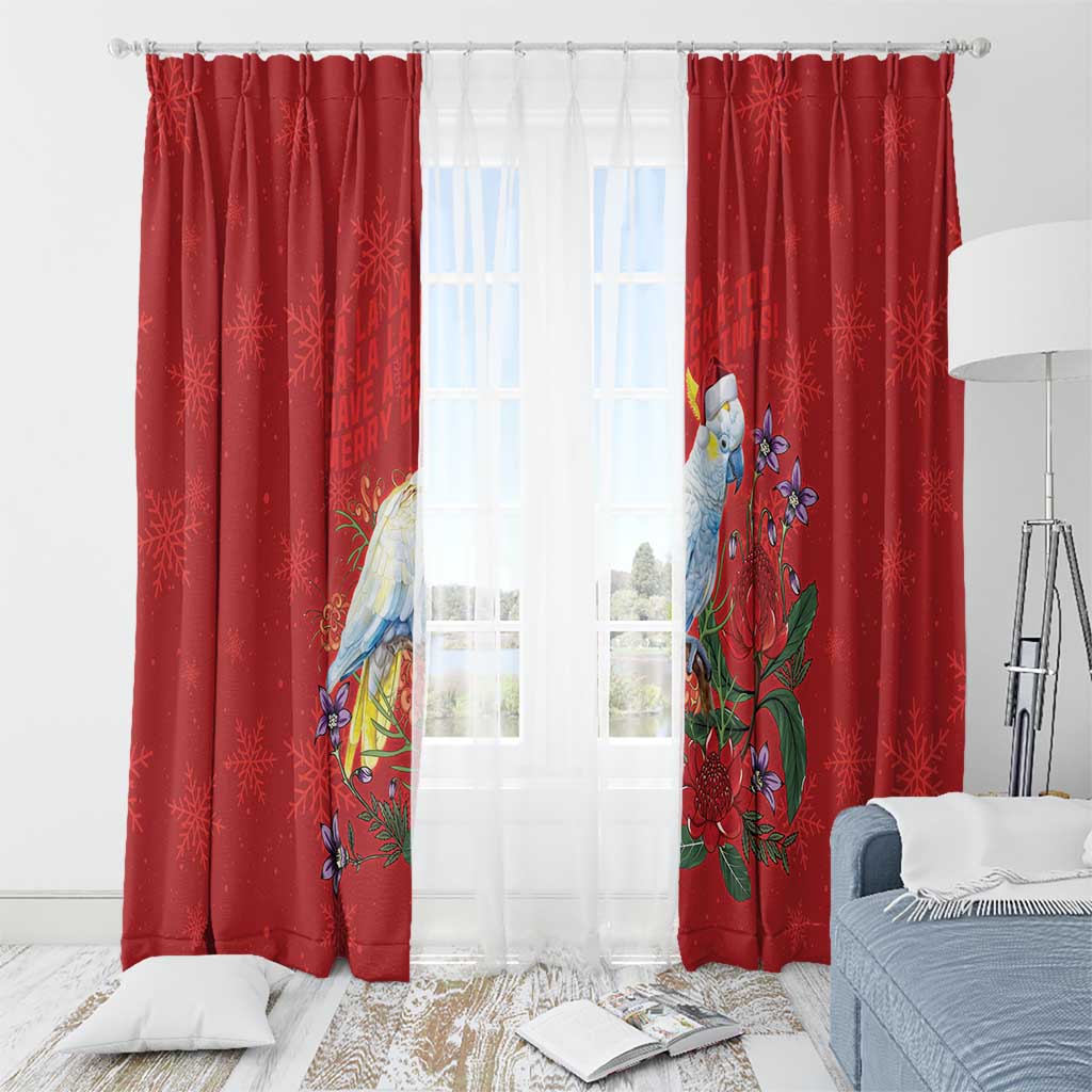 Merry Cocka-mas Window Curtain Australia Christmas Red Art - Aussie Hoodie