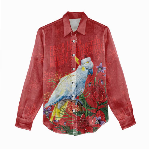 Merry Cocka-mas Women Casual Shirt Australia Christmas Red Art - Aussie Hoodie