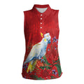 Merry Cocka-mas Women Sleeveless Polo Shirt Australia Christmas Red Art - Aussie Hoodie