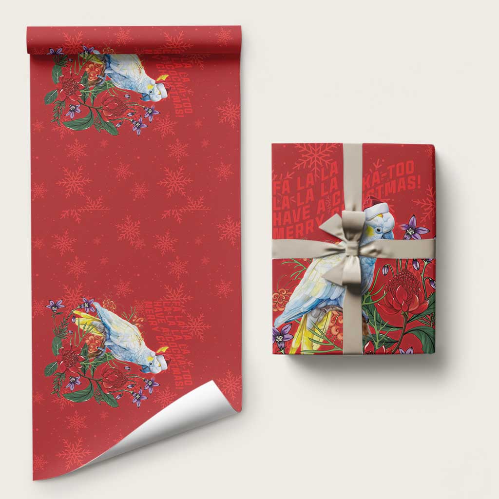 Merry Cocka-mas Wrapping Paper Australia Christmas Red Art - Aussie Hoodie
