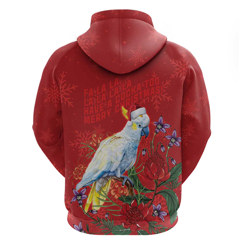 Merry Cocka-mas Zip Hoodie Australia Christmas Red Art - Aussie Hoodie