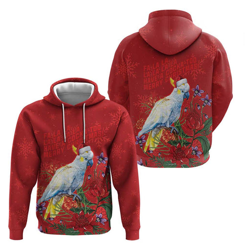 Merry Cocka-mas Zip Hoodie Australia Christmas Red Art - Aussie Hoodie
