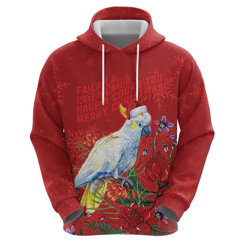 Merry Cocka-mas Zip Hoodie Australia Christmas Red Art - Aussie Hoodie
