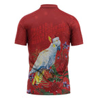 Merry Cocka-mas Zipper Polo Shirt Australia Christmas Red Art - Aussie Hoodie