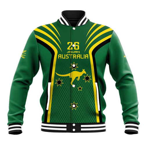 Australia Day 26 January Personalised Baseball Jacket With National Color