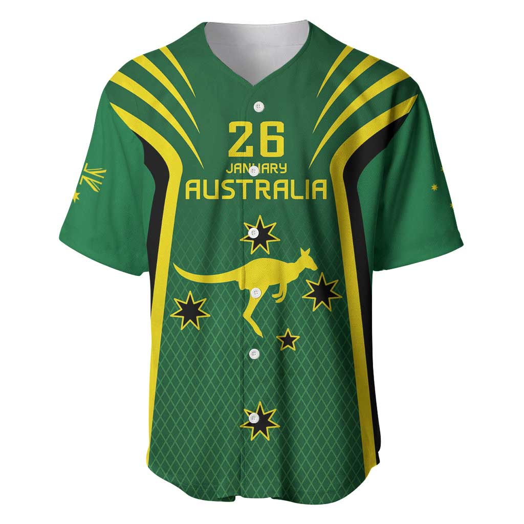 Australia Day 26 January Personalised Baseball Jersey With National Color
