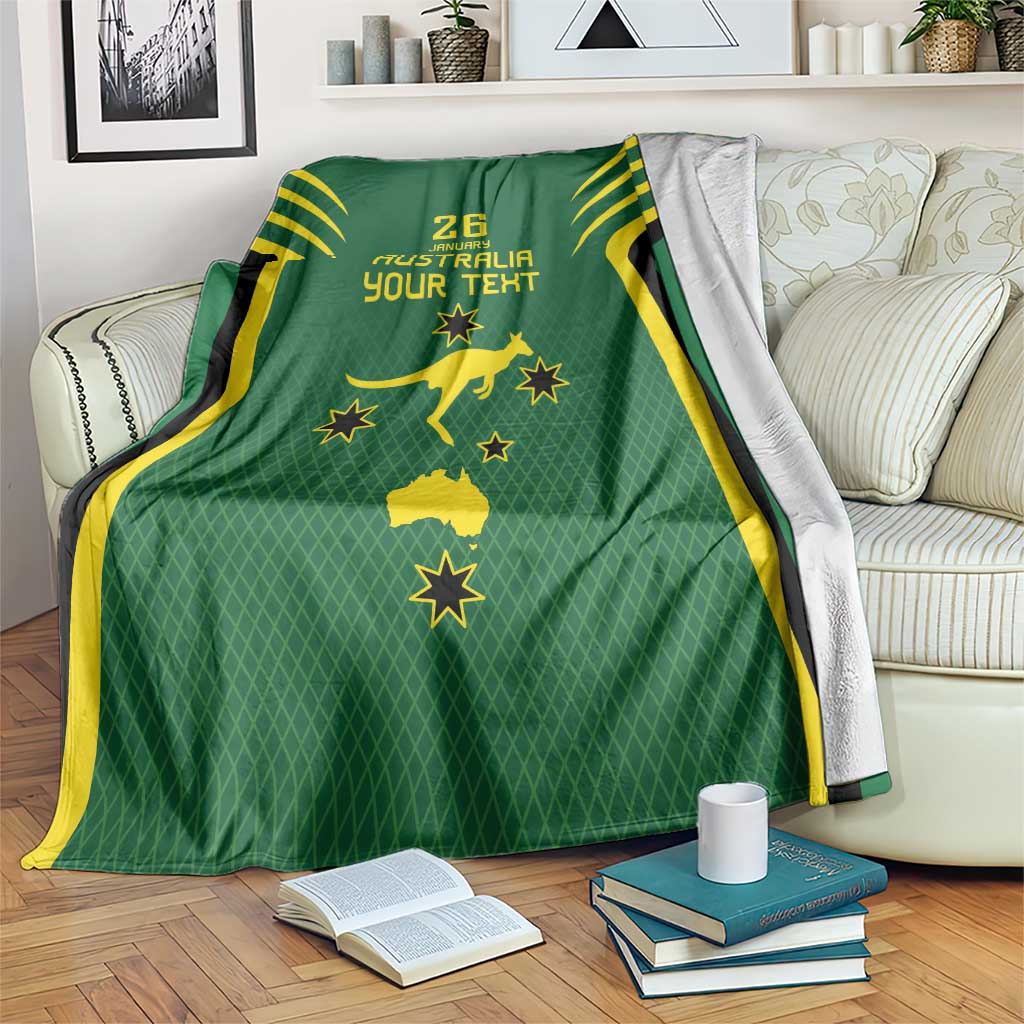 Australia Day 26 January Personalised Blanket With National Color