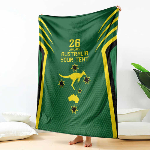 Australia Day 26 January Personalised Blanket With National Color