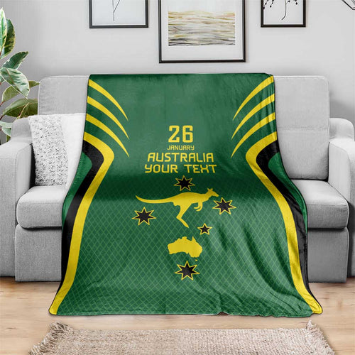 Australia Day 26 January Personalised Blanket With National Color