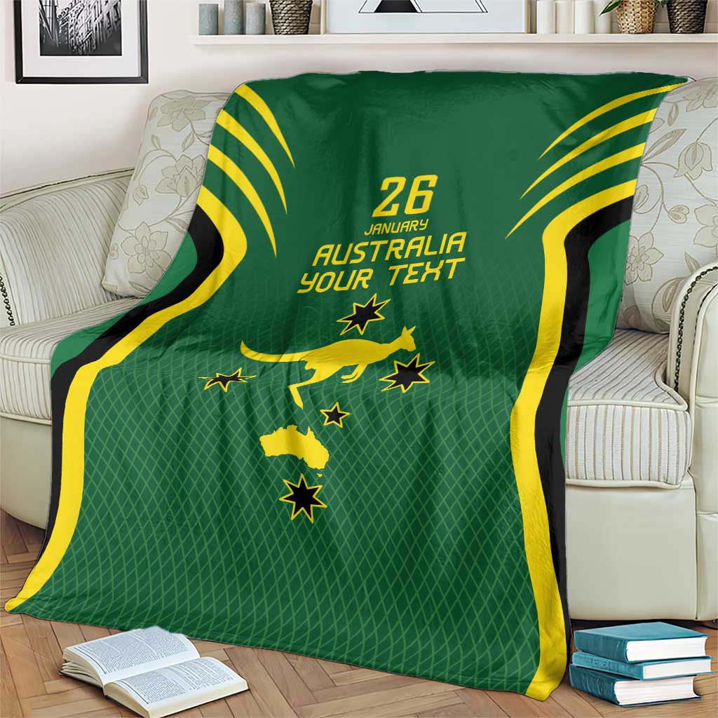 Australia Day 26 January Personalised Blanket With National Color