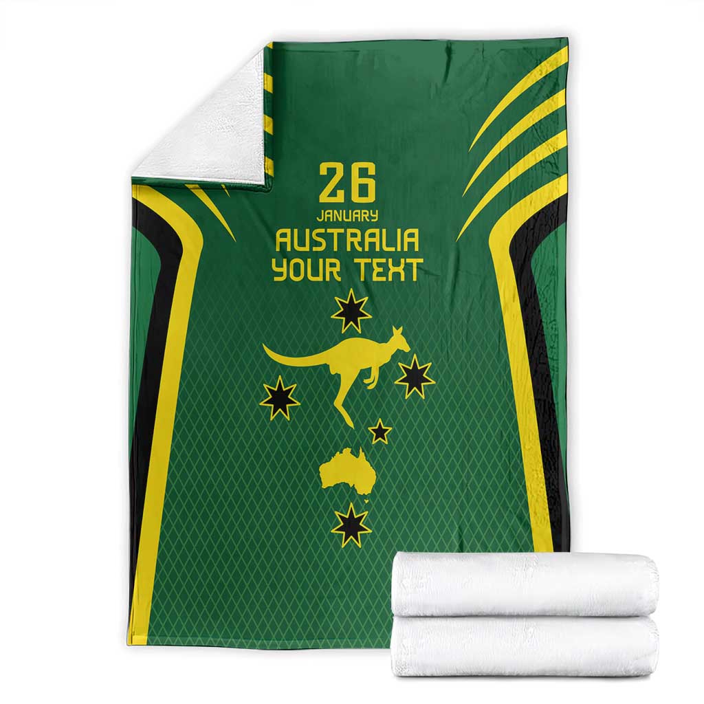 Australia Day 26 January Personalised Blanket With National Color