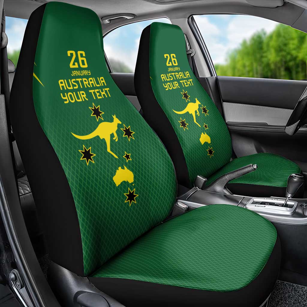 Australia Day 26 January Personalised Car Seat Cover With National Color