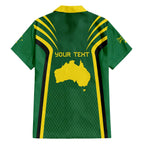 Australia Day 26 January Personalised Family Matching Off The Shoulder Long Sleeve Dress and Hawaiian Shirt With National Color