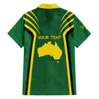 Australia Day 26 January Personalised Family Matching Off Shoulder Short Dress and Hawaiian Shirt With National Color