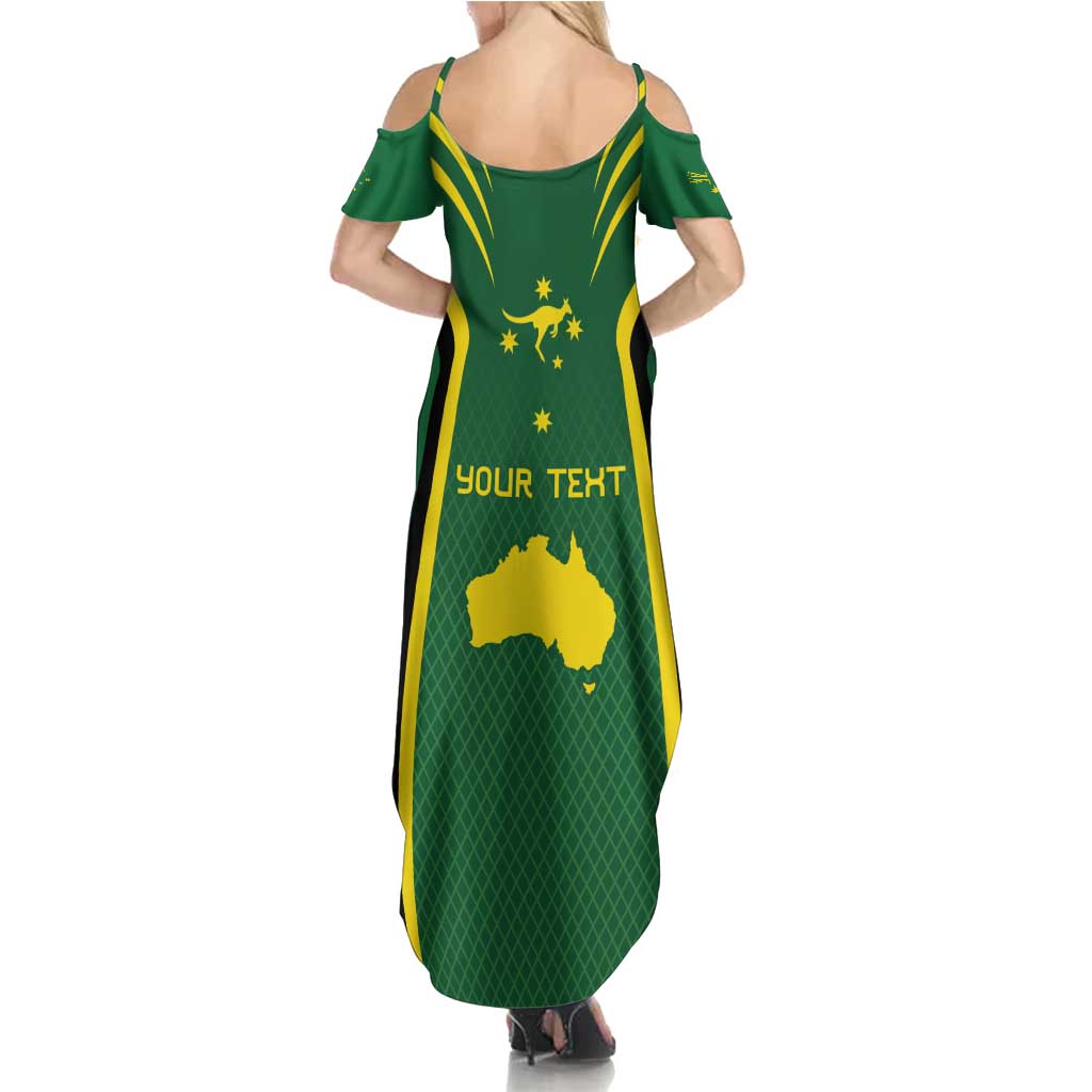 Australia Day 26 January Personalised Family Matching Summer Maxi Dress and Hawaiian Shirt With National Color