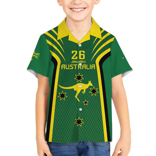 Australia Day 26 January Personalised Family Matching Summer Maxi Dress and Hawaiian Shirt With National Color