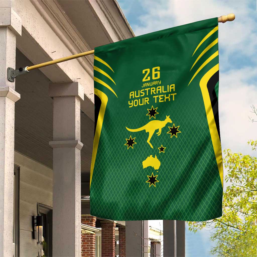 Australia Day 26 January Personalised Garden Flag With National Color