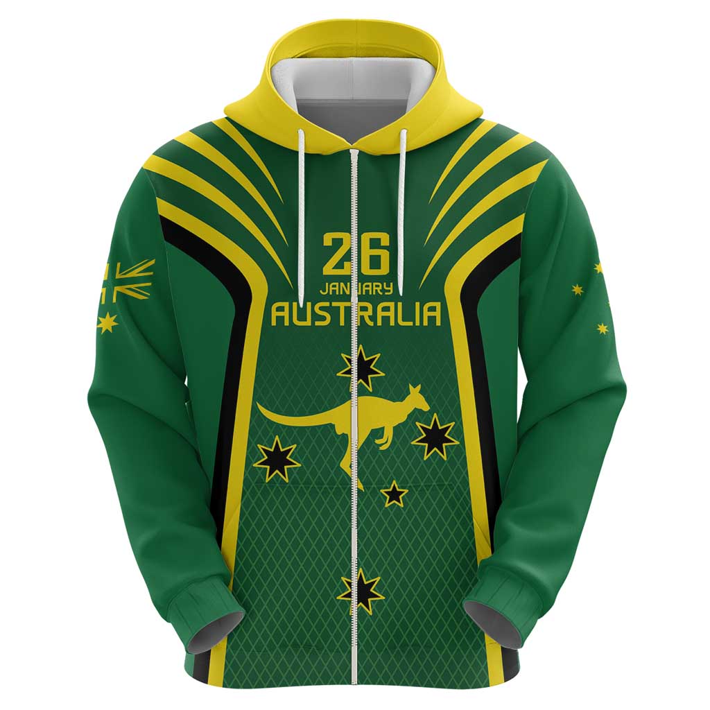 Australia Day 26 January Personalised Hoodie With National Color